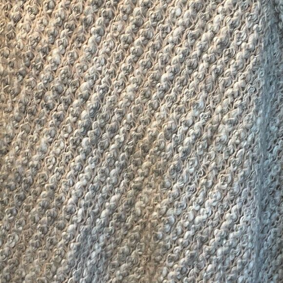 Cocogio Anthropologie Cowl Neck Poncho Sweater Salmon Pink Cream Italian Wool Bl - Picture 8 of 10